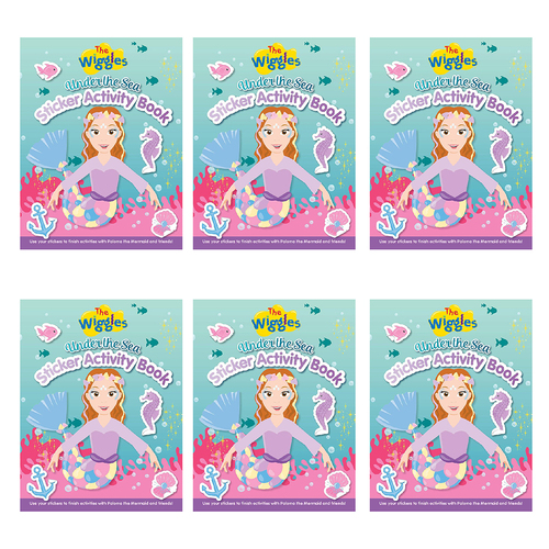 6PK The Wiggles Under The Sea Sticker Colour & Activity Book 0-3y