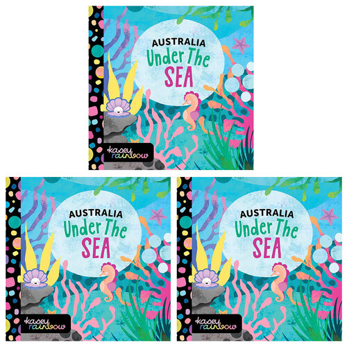 3PK Australia Under The Sea Kids Board Book 2-5y