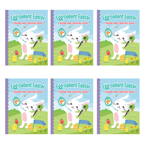 6PK Egg-cellent Easter Colour & Crafting Kids Activity Book 3-8y