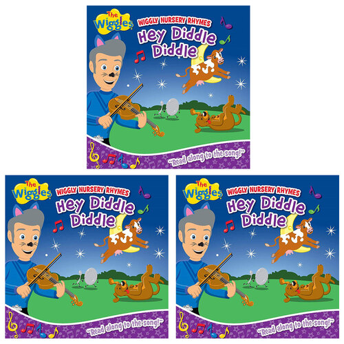 3PK The Wiggles Wiggly Nursery Rhymes Hey Diddle Kids Board Book 0-3y