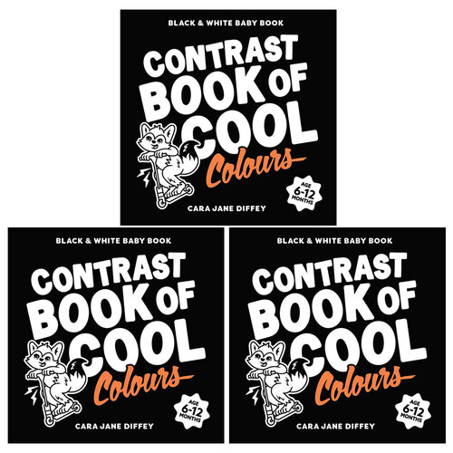 3PK The Contrast Book Of Cool Colours Kids Board Book 6-12m