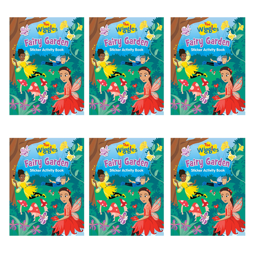 6PK The Wiggles Fairy Garden Kids Sticker Activity Book 3-8y