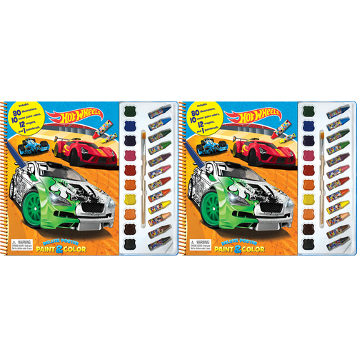 2PK Mattel Hot Wheels Kids/Children Deluxe Poster Paint 3y+