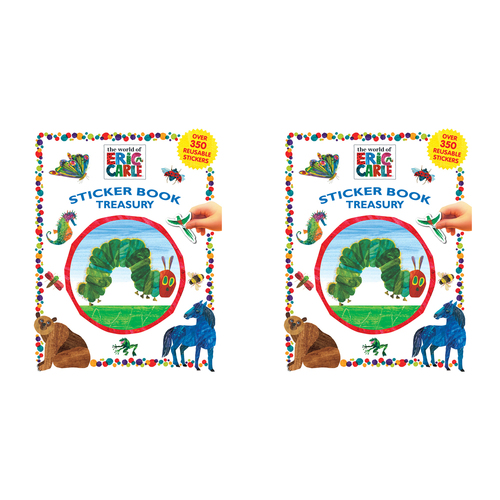 2PK Eric Carle Sticker Treasury Kids/Children Educational Book 3y+