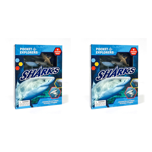 2PK Sharks Pocket Explorers Kids/Children Educational Book 3y+