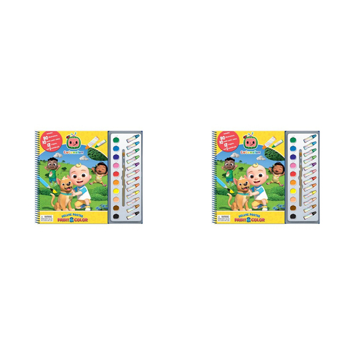 2PK Moonbug Cocomelon Kids/Children Deluxe Poster Paint 3y+