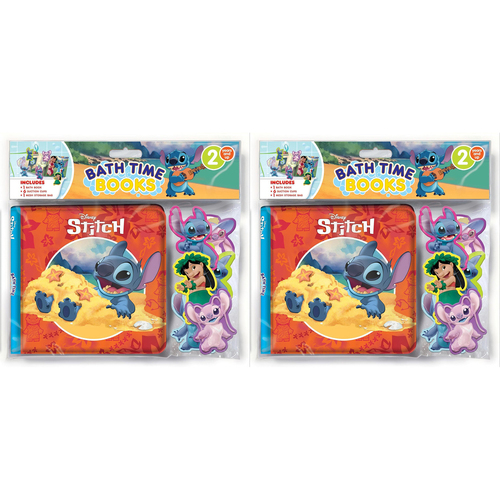 2PK Disney Stitch Kids/Children Waterproof Bathtime Book Eva 3y+