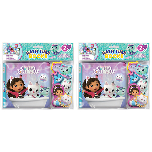 2PK Universal Gabby's Dollhouse Kids/Children Bathtime Book Eva 3y+