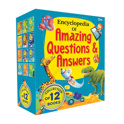 12pc Om Publishing Encyclopedia Of Amazing Questions & Answers Book Collection 6Y+