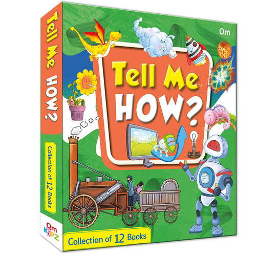 12pc Om Publishing Tell Me How? Book Collection Set 6-8Y+