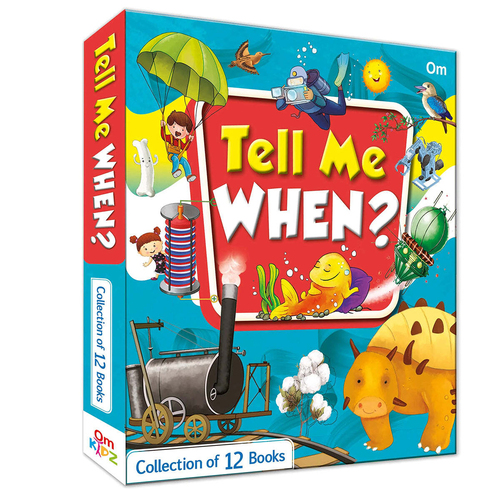 12pc Om Publishing Tell Me When? Book Collection Set 6-8Y+