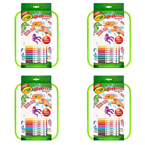 4PK Crayola Kids/Childrens Creative Whiteboard w/8 Washable Markers Set 36m+