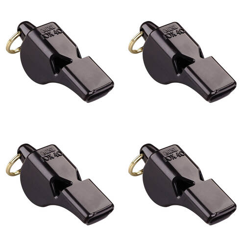 4PK Fox 40 Summit Mini Whistle Outdoor Sports Accessory Black