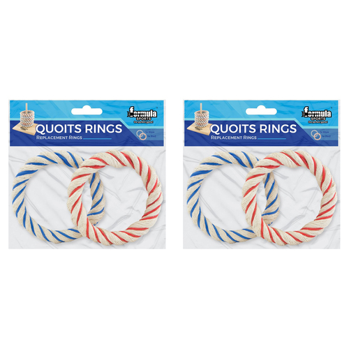 2x 2pc Formula Sports Replacement Rope Quoits Rings Accessory