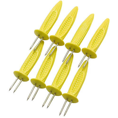 4x 8pc Cuisena Corn Holder Jumbo Set Corncob Handle - Yellow