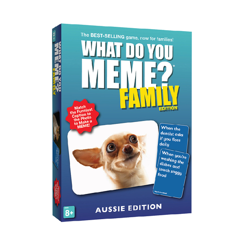 What Do You Meme? Family Aussie Edition Party Card Game Kids 8y+