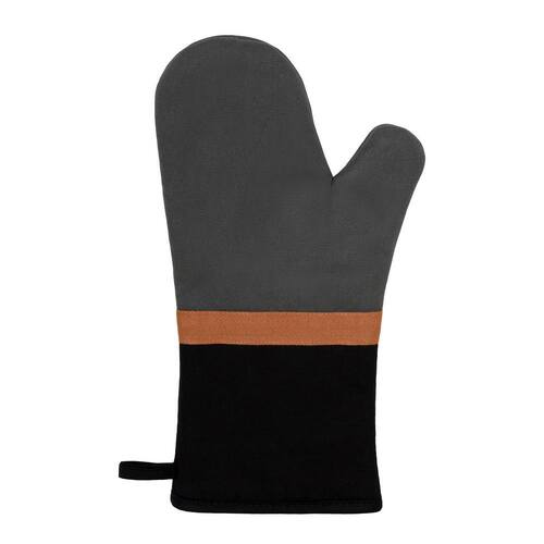 J. Elliot Selby Oven Mitt 34x15cm Charcoal & Black