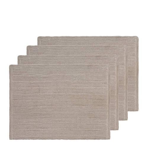 J. Elliot Miller Braided Placemat Set of 4 33x48cm Sandstone