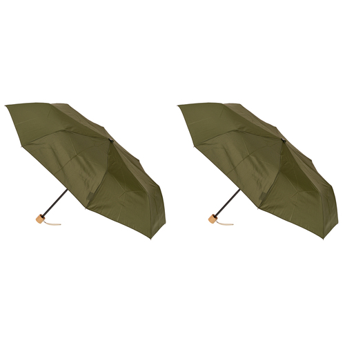 2PK Clifton UPF50+ rPET Windproof Mini Maxi Umbrella - Dark Green