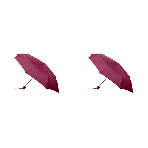 2PK Clifton UPF50+ Mini Maxi Folding Umbrella - Burgundy Red