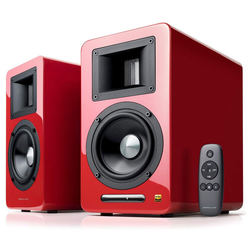 Airpulse A100 Wireless Active Bookshelf Speakers Red