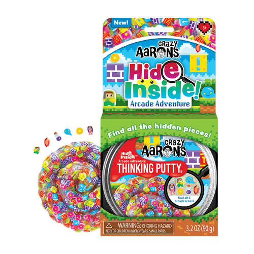 Crazy Aarons Thinking Putty Arcade Adventure Hide Inside Toy 10cm 3y+