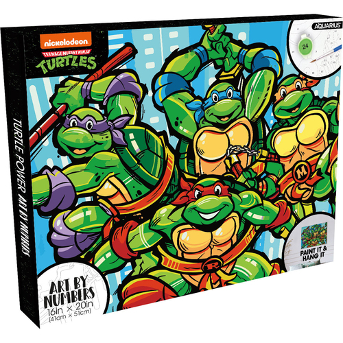 Aquarius Art By Numbers Paint Activity Kit 41x51cm TMNT