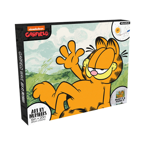 Aquarius Art By Numbers Paint Activity Kit 41x51cm Garfield