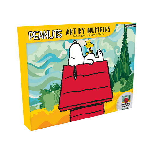 Aquarius Art By Numbers Paint Activity 41x51cm Peanuts Snoopy Chill