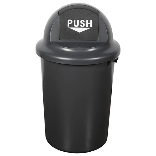 Cleanlink Circular Rubbish 60L Bin w/ Bullet Lid - Grey