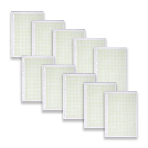 10pc Spirax 801 Graph Pad A4 Stationery 1mm Squares 25-Pages Yellow