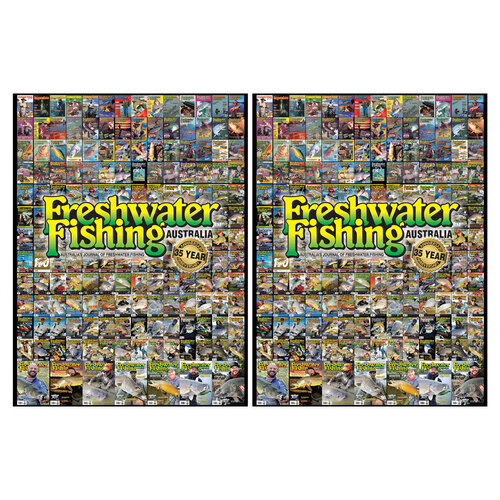 2PK AFN Aluminium 30x40cm Tin Sign Freshwater Fishing Wall Hanging Signage