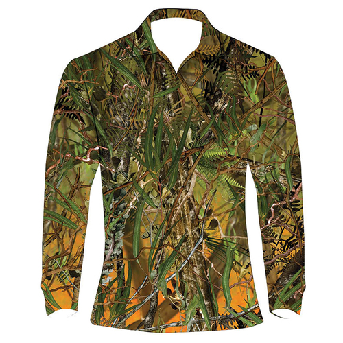 AFN Solar Shirt Long Sleeve Top Cool Camo Size Small