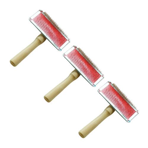 3PK Auskin Sheepskin Home Multi Purpose Metallic Brush - Red