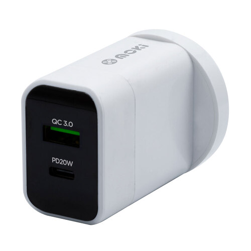 Moki PD 20W Type-C + QC USB 3.0 Fast/Quick Dual Wall Charger