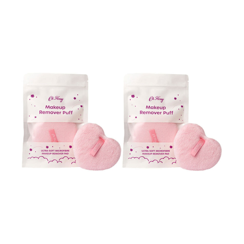 2PK Oh Flossy Makeup Remover Cleansing Microfibre Puff 3y+