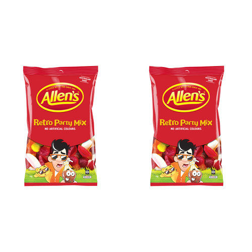 2PK Allen's 1kg Retro Party Mix Lolly Bag