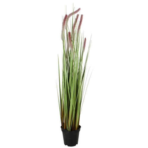 Maine & Crawford 90cm Grass In Plastic Pot Artificial - Green