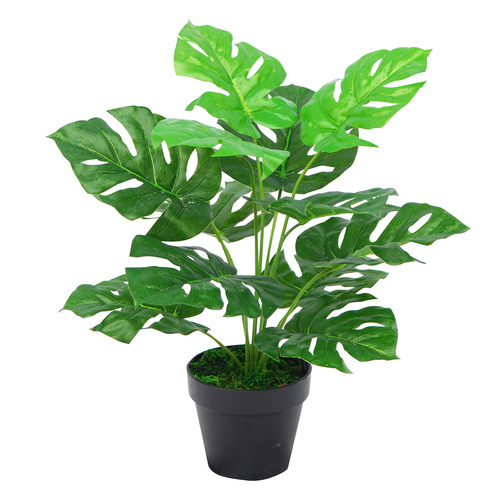 Maine & Crawford 45cm Monstera In Plastic Pot Artificial Plant