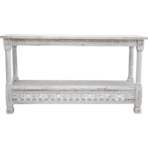 LVD Noosa MDF Console Table 136x75.5cm - Rustic White