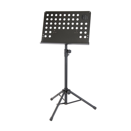 Adam Hall 147cm Music Stand SMS17 w/ Perforated Steel Desk - Black