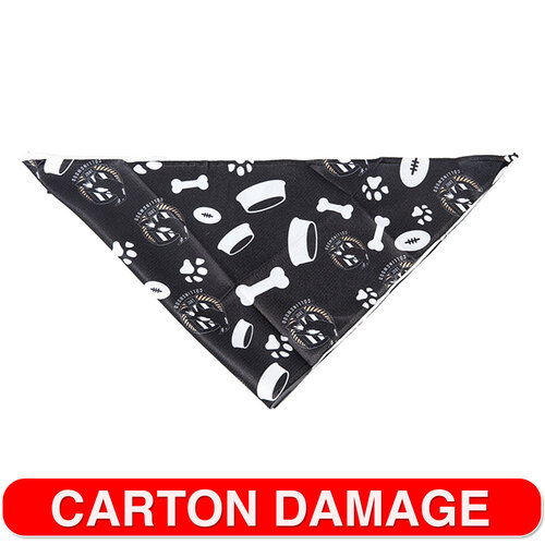 AFL Collingwood Magpies Pet Dog Bandana Neckerchief Accessory L