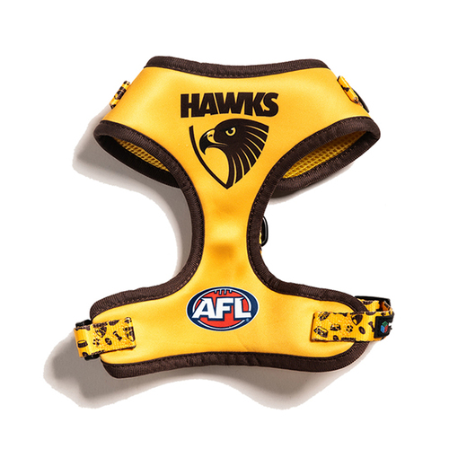 AFL Hawthorn Hawks Pet Dog Padded Harness Adjustable Vest XS