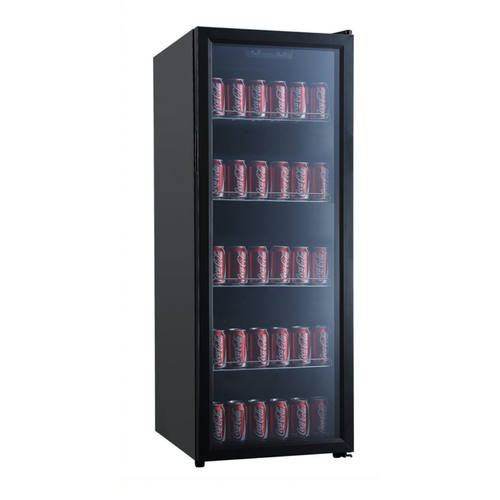 Airflo 1.28m Glass Door Beverage Drinks Cooler 201L Black