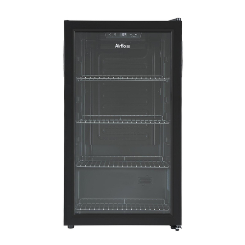 Airflo 85L Glass Door Fridge Beer/Soda Drink Cooler - Black