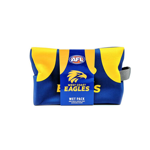 5pc AFL West Coast Eagles Bag Body Wash/Disposable Razor/Loofa & Soap