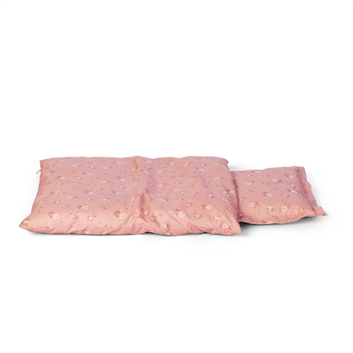 By Astrup Dusty Pink Rose 50cm Bed Bedding Set Accessory For Doll 3y+