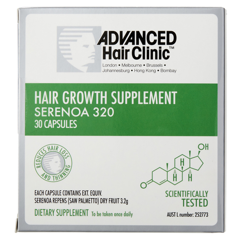 Advanced Hair Clinic Shower Bathroom Serenoa 30 Capsule Treatment