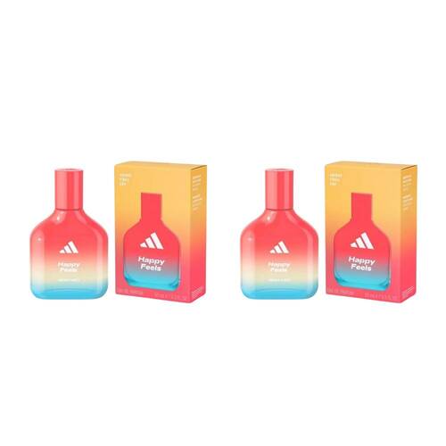 2PK Adidas Happy Feels Fragrance EDP Eau De Parfum Unisex 100ml