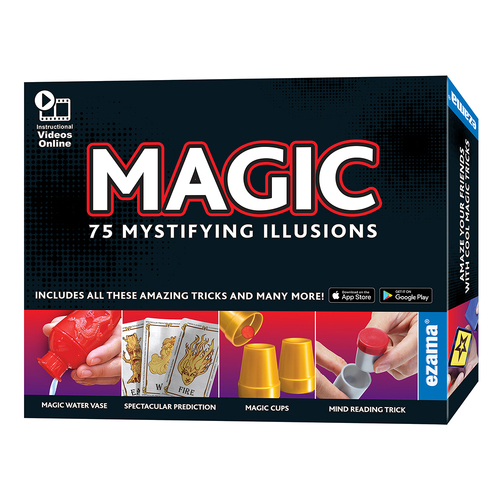 Ezama Magic 75 Mystifying Illusions Magician Tricks Play Set 6y+